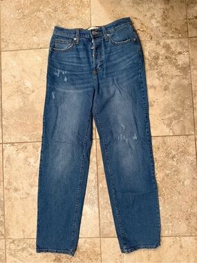 Universal Thread Medium Blue High-Rise 90s Straight Button-Fly Jeans